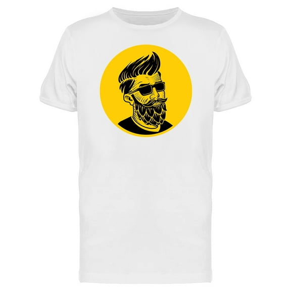 Man With Beard Logo T-Shirt Men -Image by Shutterstock, Male x-Large