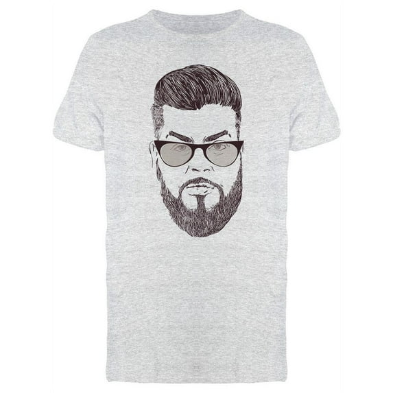 Man With Beard Sketch T-Shirt Men -Image by Shutterstock, Male Large