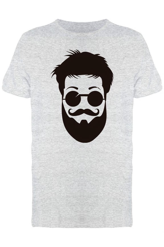 Man With Hipster Beard T-Shirt Men -Image by Shutterstock, Male Large