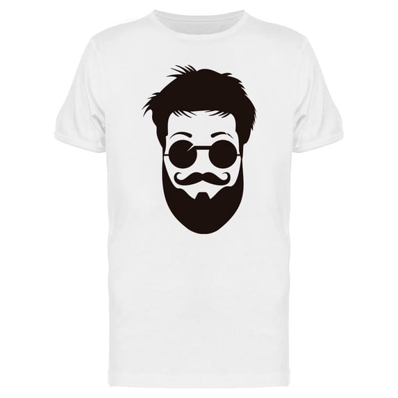 Man With Hipster Beard T-Shirt Men -Image by Shutterstock, Male Small