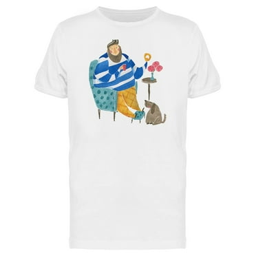 Man With His Dog Tee Men's -Image by Shutterstock