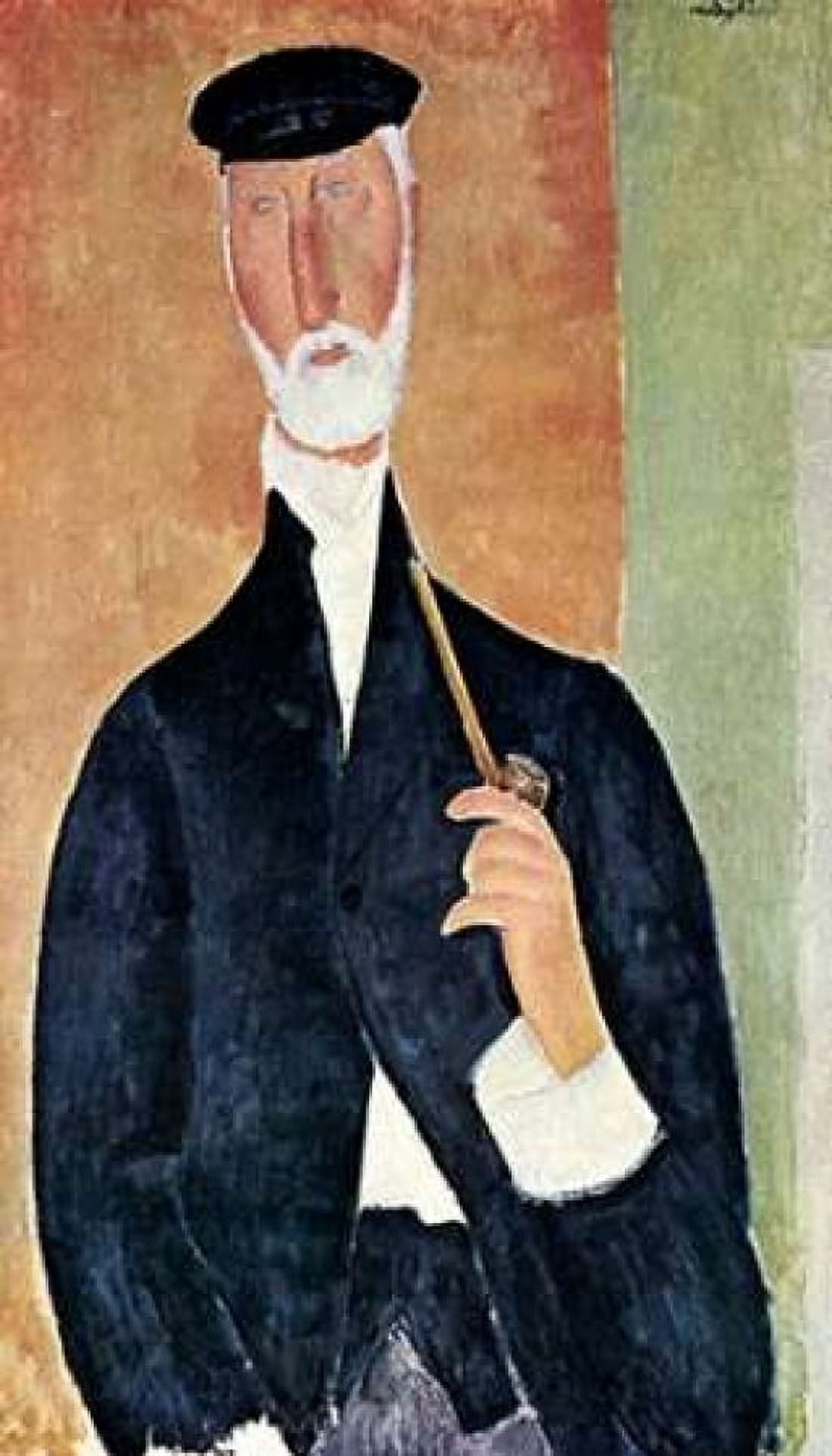Man With Pipe Canvas Art - Amedeo Modigliani (12 x 18)