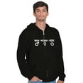 thumbnail image 1 of Man Woman Geek Geeky Cute Nerdy Gamer Unisex Fleece Graphic Zip Up Hoodie Brisco Brands 2X, 1 of 5