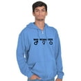 thumbnail image 1 of Man Woman Geek Geeky Cute Nerdy Gamer Zip Up Hoodie Men's Women's Brisco Brands X, 1 of 6