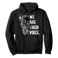 thumbnail image 1 of Man Woman Love Pitbull / We Are Their Voice Pullover HoodieMen's Halloween Thanksgiving Print Hooded Sweatshirt, Thick Cotton Blend, Cool Weather Casual Wear, 1 of 7