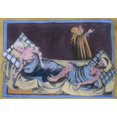thumbnail image 1 of Man And Women With The Bubonic Plague With Its Characteristic Buboes On Their Bodies And A Despairing Man Perhaps A Physician Or A Priest In The Background. Medieval Painting From A German Language, 1 of 1