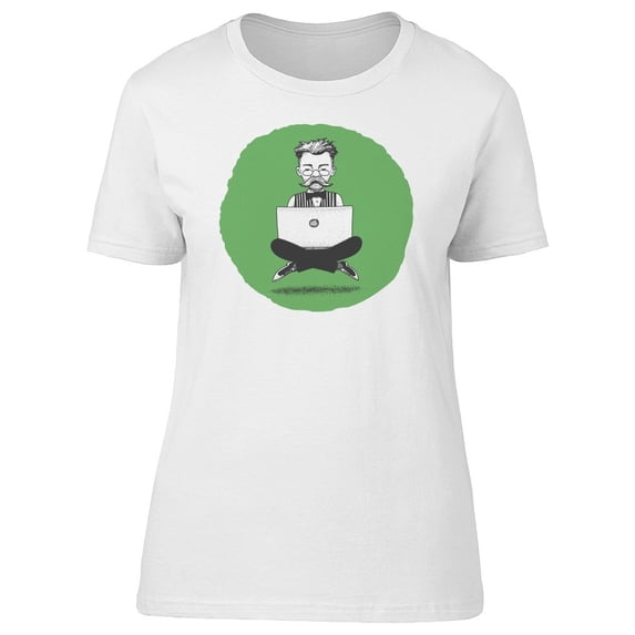 Man Working On A Laptop Tee Men's -Image by Shutterstock