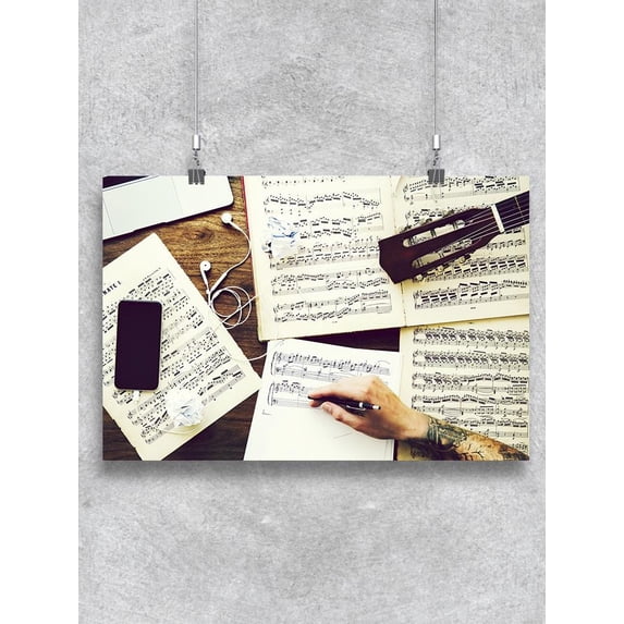 Man Writing A Composition Poster -Image by Shutterstock