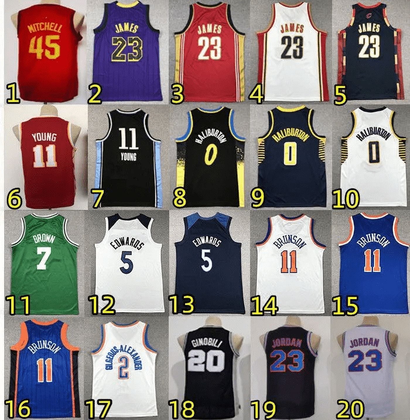 Man Youth Kids Basketball Jerseys Stephen Curry James Ja Morant Devin ...