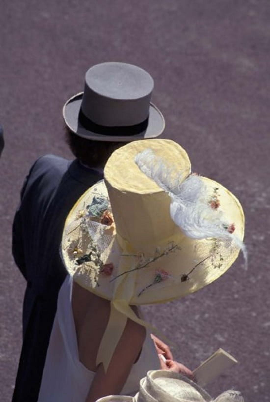 Man and woman wearing hats Royal Ascot London England Canvas Art - Alan Klehr DanitaDelimont (12 x 17)