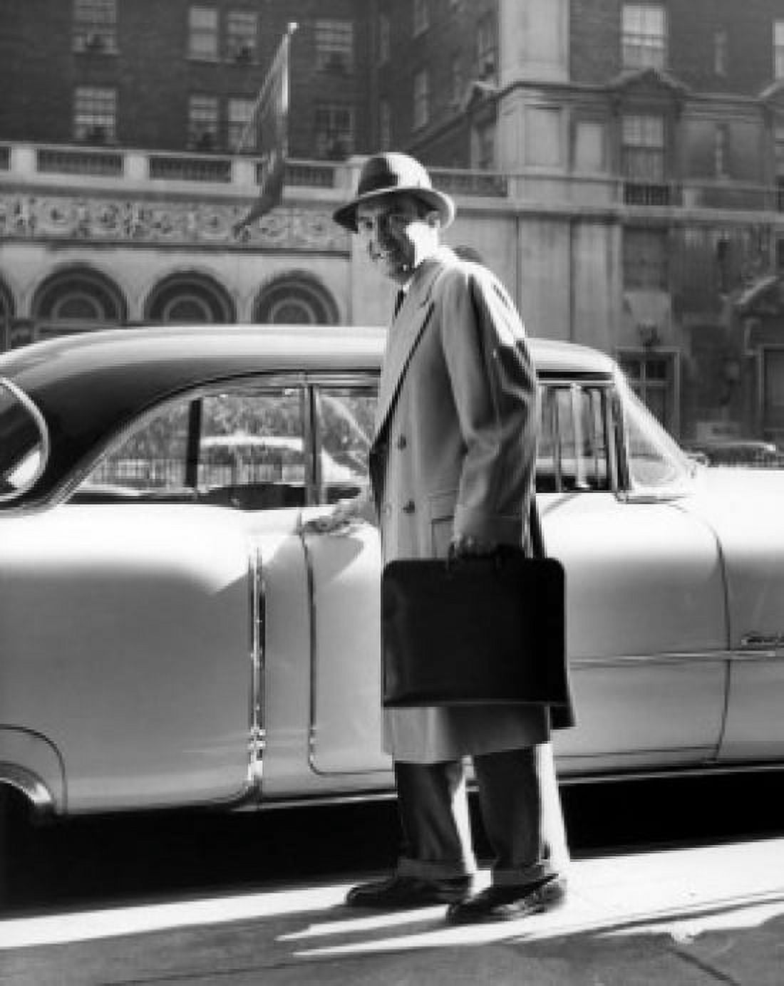 Man catching cab Canvas Art - (24 x 36)