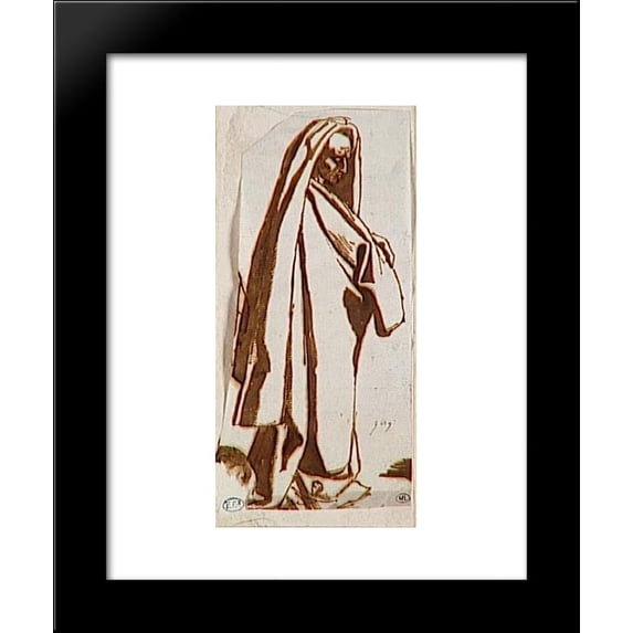 Man draped standing 20x24 Framed Art Print by Jean Auguste Dominique Ingres