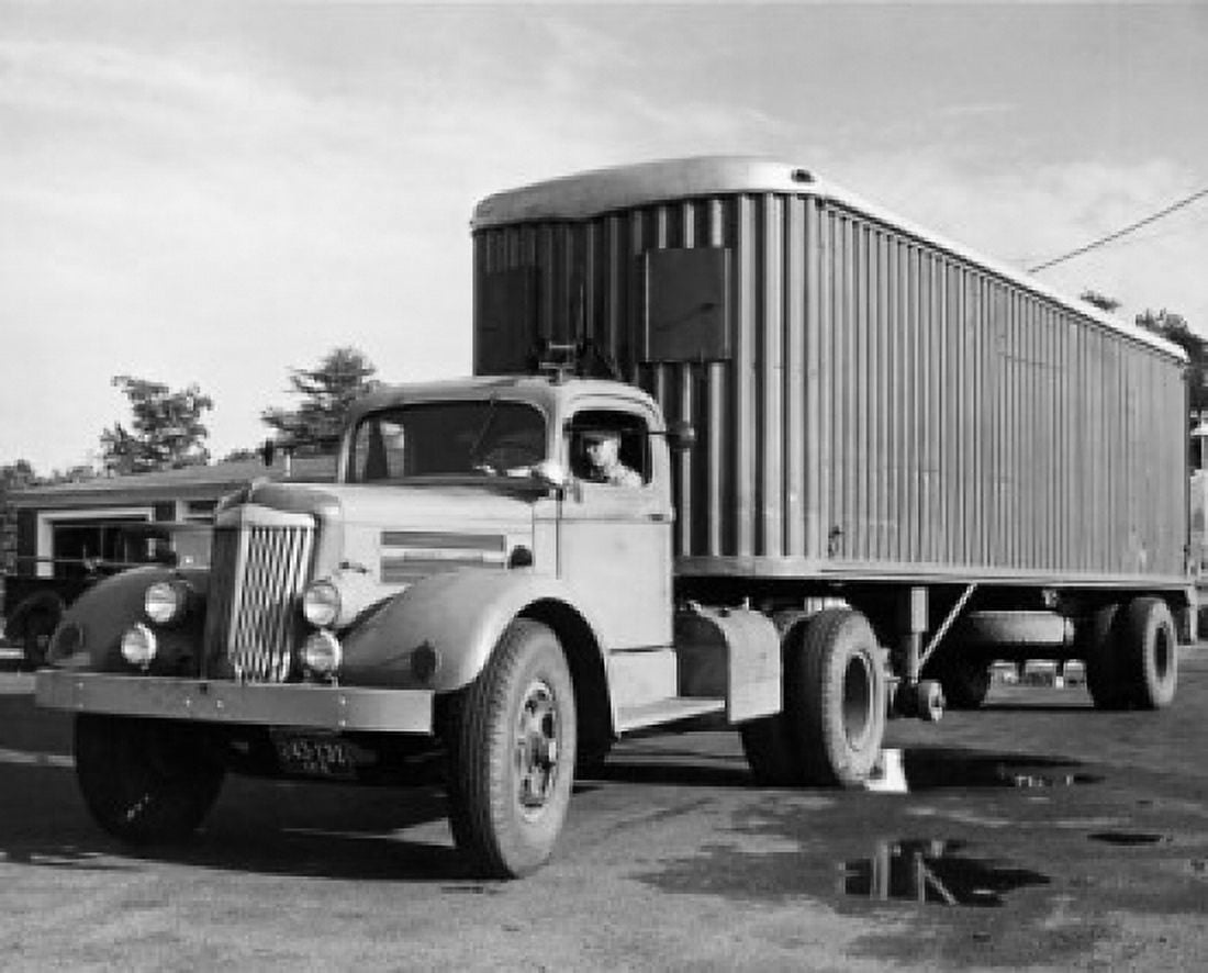 Man driving a truck Canvas Art - (18 x 24)