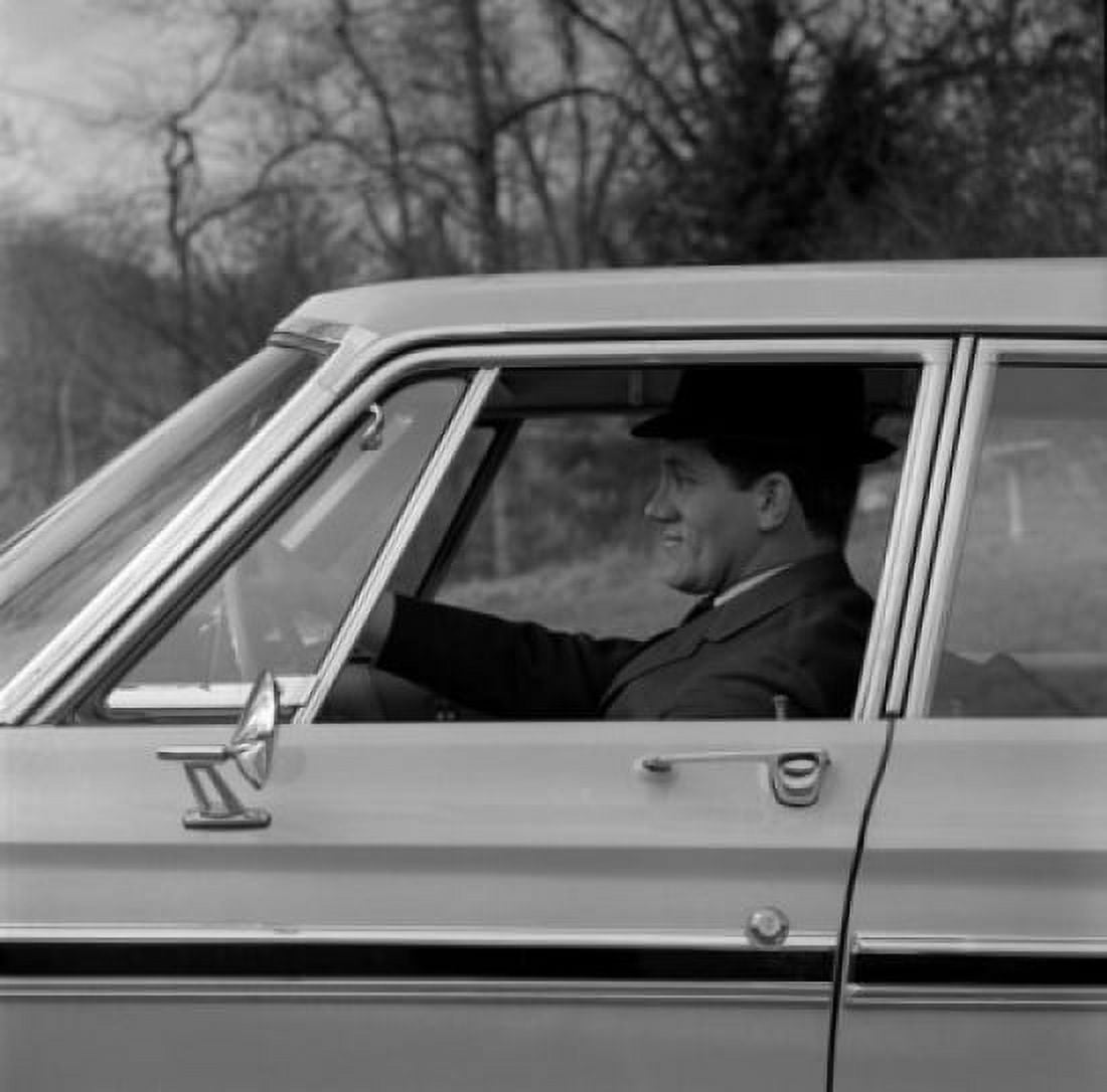 Man driving car Canvas Art - (18 x 24)