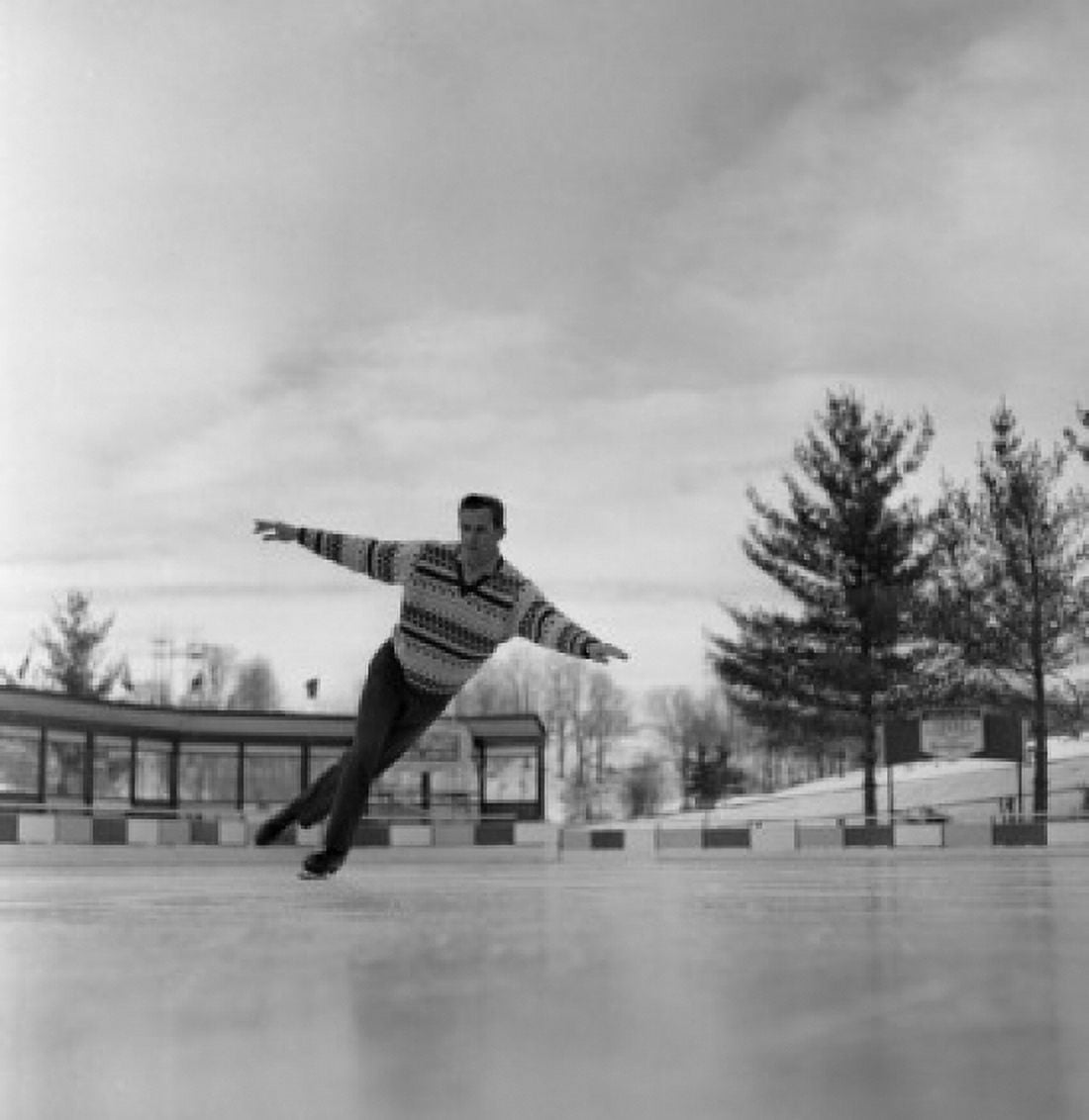 Man iceskating Canvas Art -  (24 x 36)