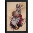 thumbnail image 1 of Man in Armour 28x40 Large Black Ornate Wood Framed Canvas Art by Edwin Lord Weeks, 1 of 2