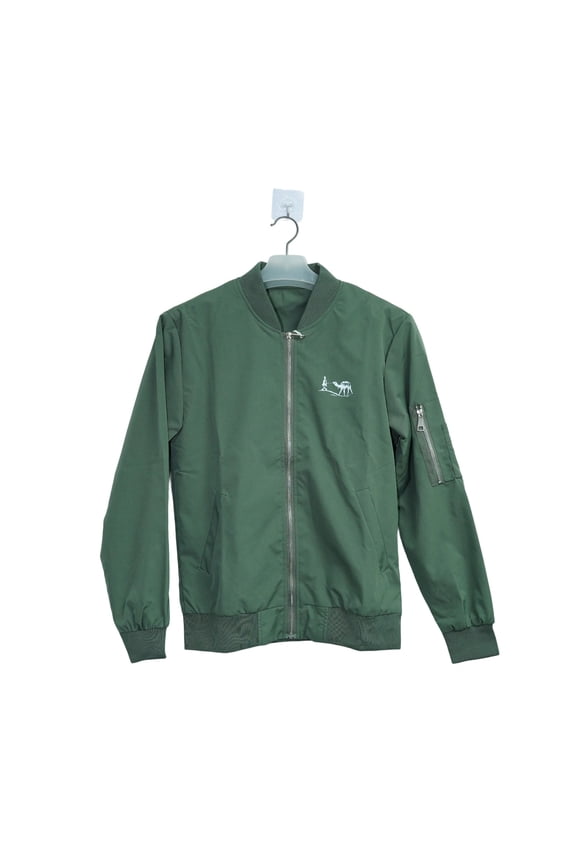 Men's Bomber Jacket Lightweight Casual Flight Windbreaker Zip Up Coat with Pocket