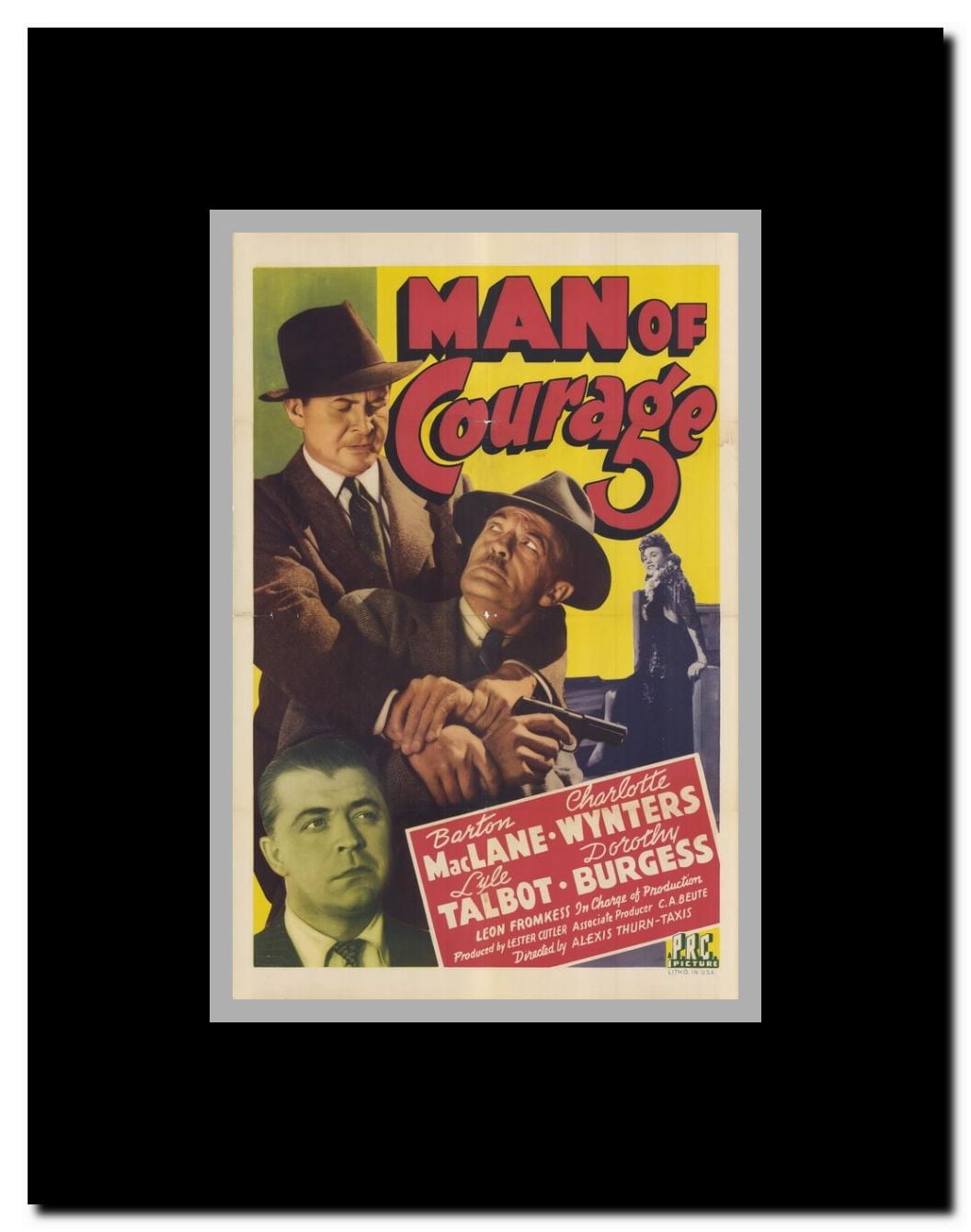 Man of Courage Framed Movie Poster