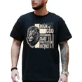 thumbnail image 1 of Man of Faith Graphic T-Shirt – Lion Print Christian Dad Tee, Inspirational Shirt for Men, Father's Day Gift, Husband or Dad Present, 1 of 7