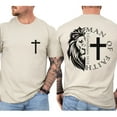 thumbnail image 1 of Man of Faith T-Shirt – Double Sided Christian Graphic Tee, Inspirational Aesthetic Shirt, Faith Based Apparel, Unisex Gift for Men and Women, 1 of 7
