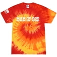 thumbnail image 1 of Man of God Dad Father Grandpa Mens Christian American Flag Sleeve T-shirt Graphic Tee Graphic Tee-Blaze Tie Dye-large, 1 of 1