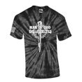 thumbnail image 1 of Man of God Nail Cross Crown of Thorns Mens Christian Short Sleeve T-Shirt Graphic Tee-Black Tie Dye-xxl, 1 of 4