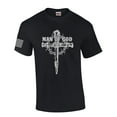 thumbnail image 1 of Man of God Nail Cross Crown of Thorns Mens Christian Short Sleeve T-Shirt Graphic Tee-Black-xxl, 1 of 4