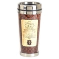 thumbnail image 1 of Man of God Prayer Natural Brown 16 ounce Stainless Steel Travel Tumbler Mug, 1 of 5