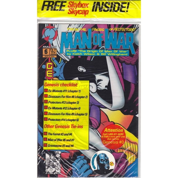 Man of War (Malibu) #6D (in bag) VF ; Malibu Comic Book