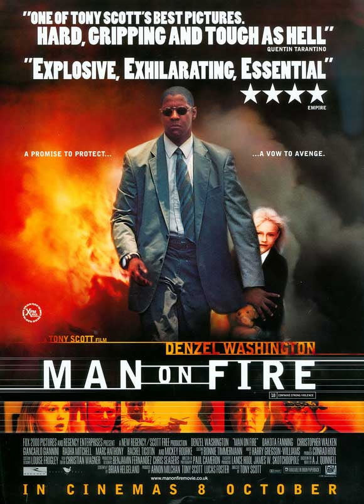 Man on Fire (2004) 27x40 Movie Poster (UK)