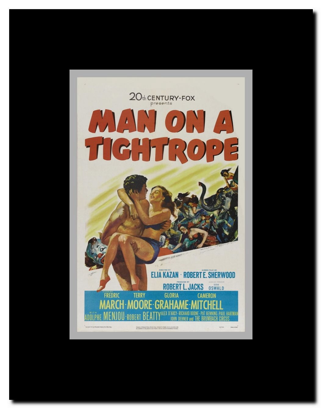 Man on a Tightrope Framed Movie Poster
