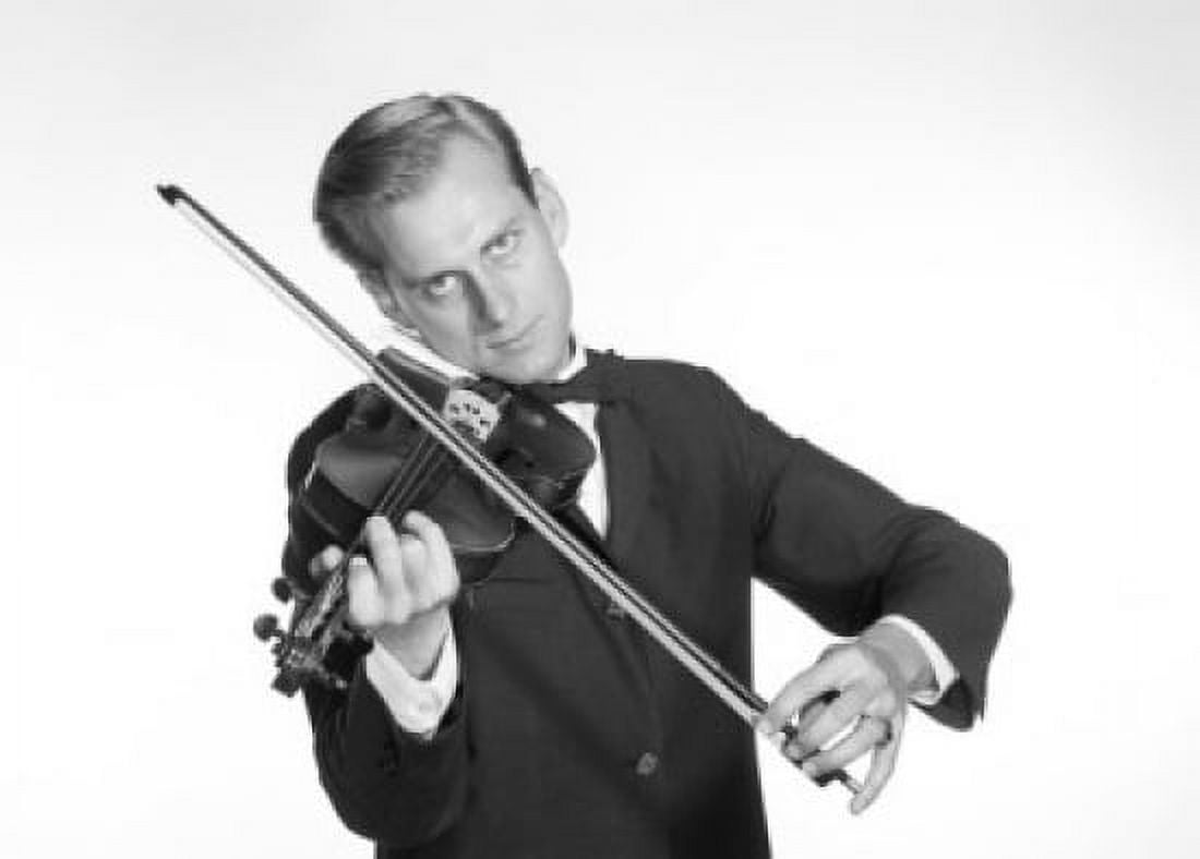 Man playing violin Canvas Art - (24 x 36)