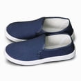 thumbnail image 1 of Man's Canvas Flat Shoes Casual Walking Driving Sneakers Non Slip Sole Comfortable Slip on Loafers for Everyday Wear Blue Size 9, 1 of 1
