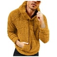 thumbnail image 1 of Man's Casual Hoodie Fleece Drawstring Hooded Pullover Winter Comfy Jumper with Pockets Long Sleeve Sweatshirt (S, Khaki), 1 of 4