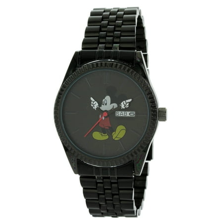 Man's Mickey Mouse Watch IP Black with Day and Date - MK8190LA
