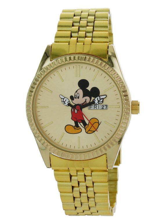 Man's Mickey Mouse Watch Yellow Gold with Day and Date - MK8186LA