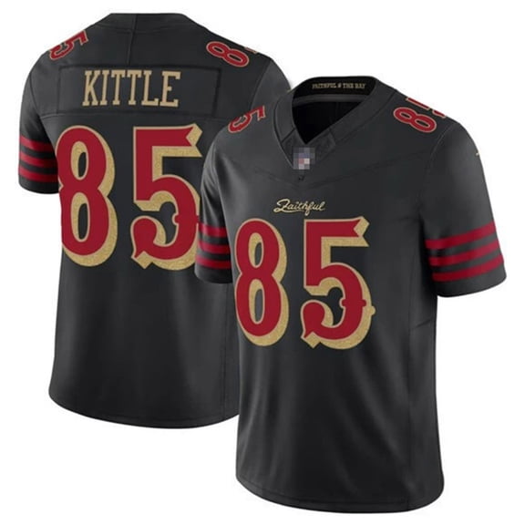 Man's Rivals Version Tshirt V-Neck Shakir Kittle #85 Tee Game Shirt Jersey-L