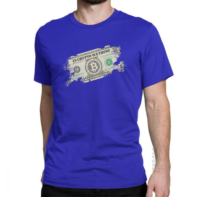 Man's T Shirt In Crypto We Trust Bitcoin US Dollars Hip Hop Designer ...