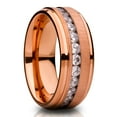thumbnail image 1 of Man's Wedding Ring,Titanium Wedding Ring,Rose Gold Wedding Ring,CZ Wedding Ring,8mm Wedding Ring, 1 of 4