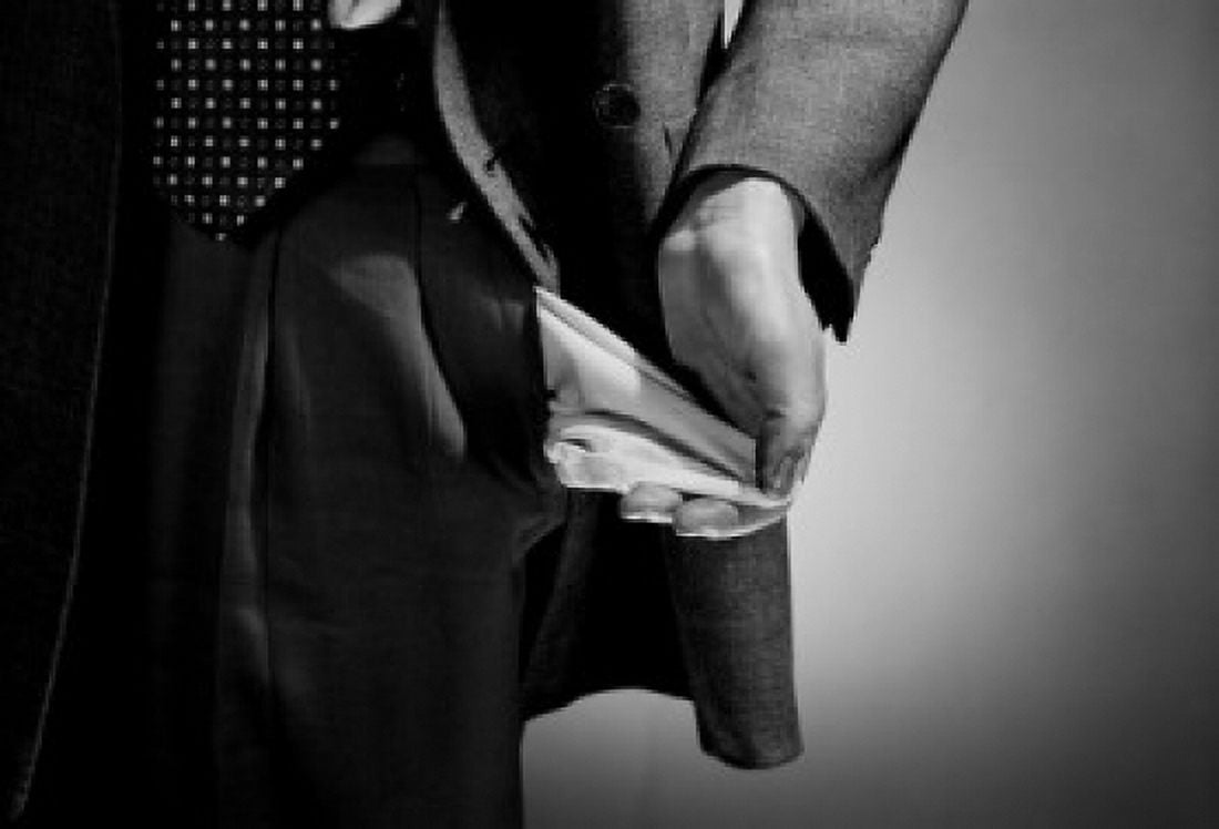 Man showing empty pocket Canvas Art - (24 x 36)