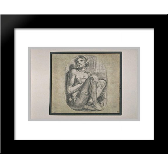 Man sitting 20x24 Framed Art Print by Murillo, Bartolome
