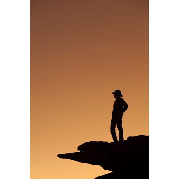 Man standing on rock surveying the view (MR) Poster Print by Brenda Tharp (18 x 24) # US45BTH0029