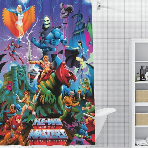 He Man-theme Bathroom Shower Curtain Home Decor,Bath Curtains Durable Waterproof Bath Curtain , Adluts Girls Boys Bathroom Decor House Gifts 52x71inch130cmX180cm