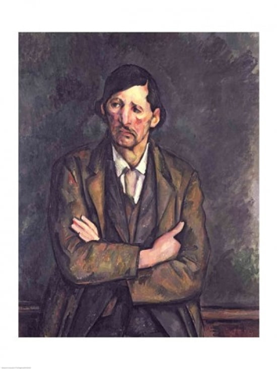 Man with Crossed Arms c1899 Canvas Art - Paul Cezanne (24 x 36)
