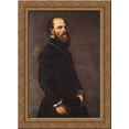 thumbnail image 1 of Man with Gold Chain 24x18 Gold Ornate Wood Framed Canvas Art by Tintoretto, 1 of 2