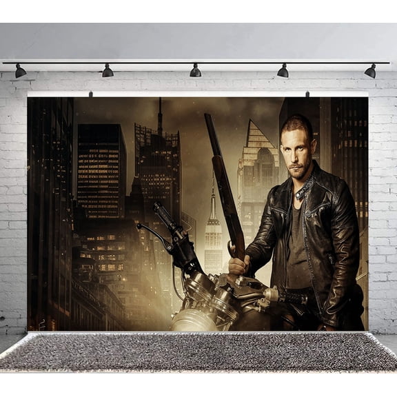 Man with No Past Backdrop Banner Party Supplies Poster Movie Theme Background for Photography Birthday Decorations