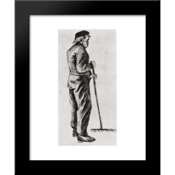 Man with Rake 20x24 Framed Art Print by Vincent van Gogh