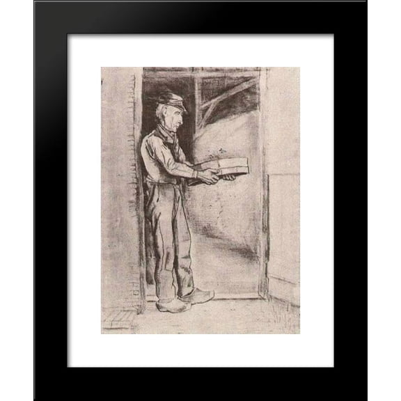 Man with Winnow 20x24 Framed Art Print by Vincent van Gogh