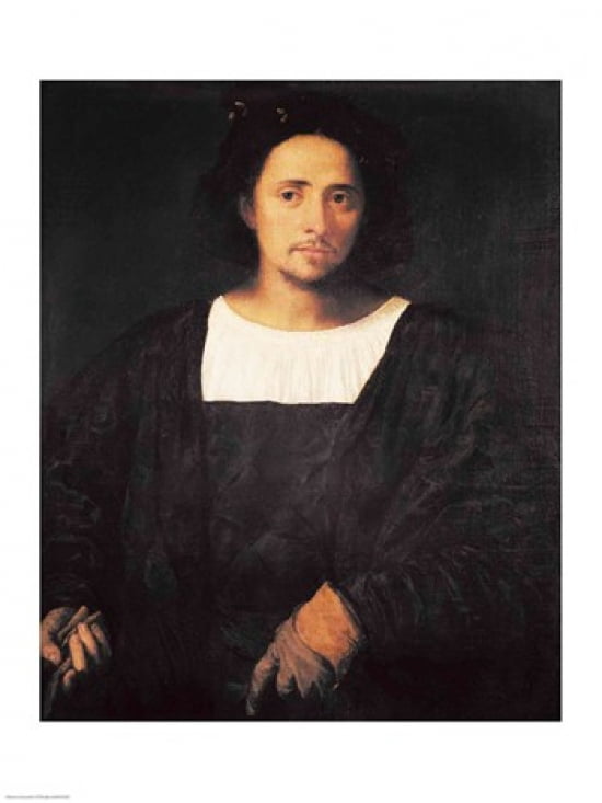 Man with a Glove Canvas Art - Titian (18 x 24)