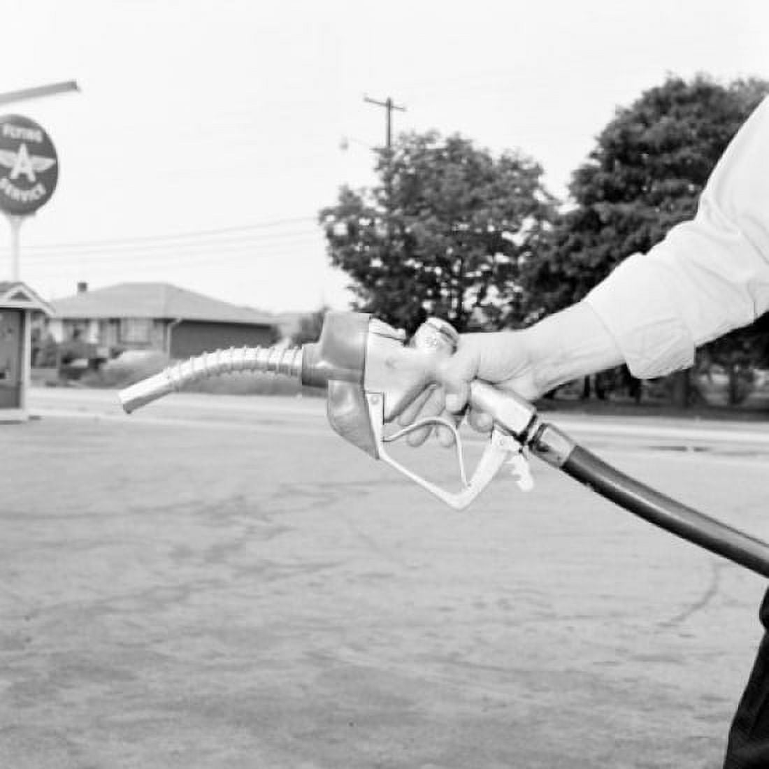 Man with petrol pump Canvas Art -  (18 x 24)